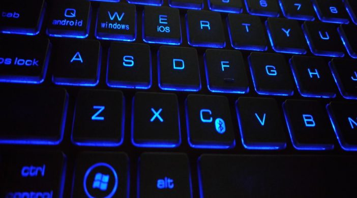 綺麗な光のキーボード